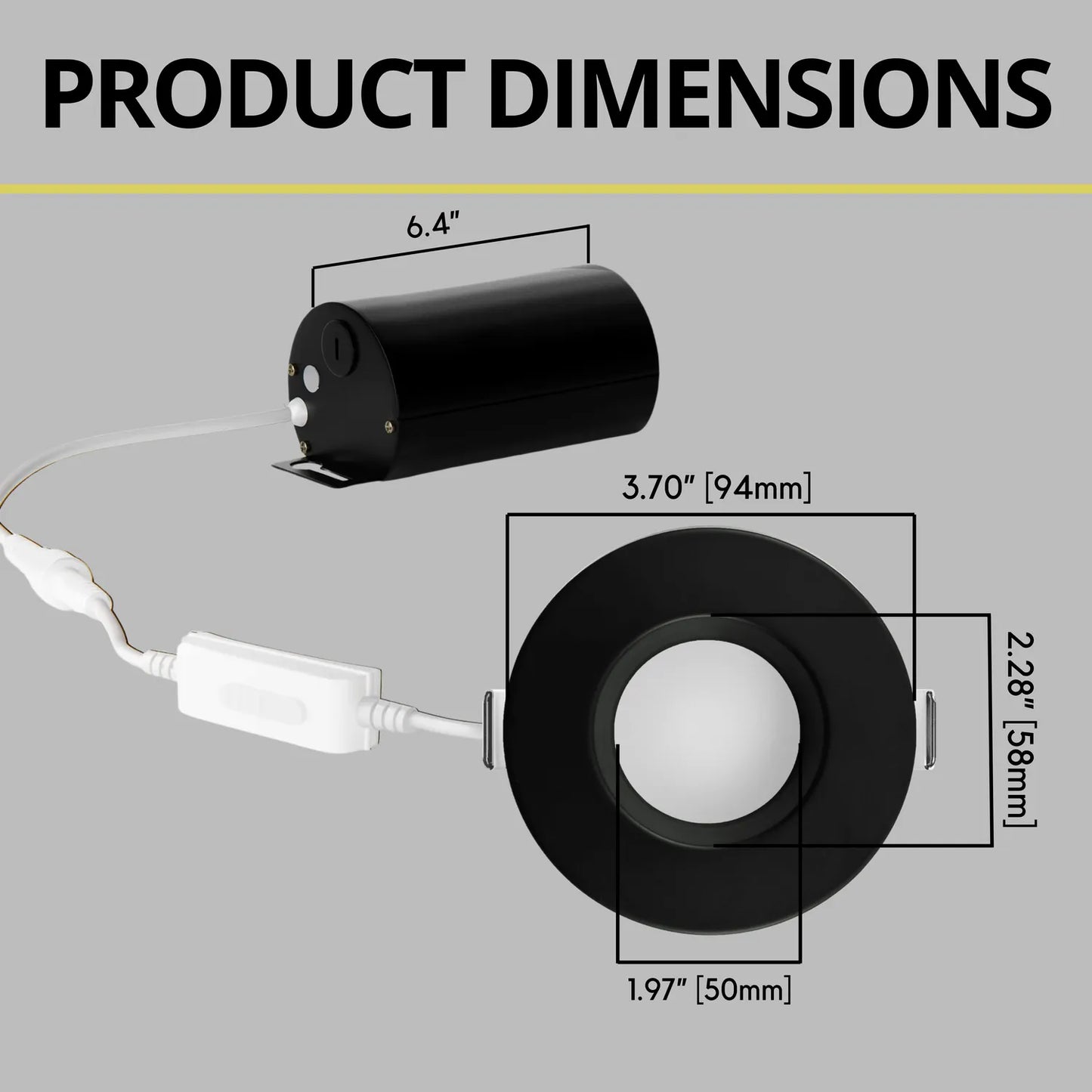 P-7201 3 Inch Round Black 10W, 700 Lumens, 5CCT Slim Light