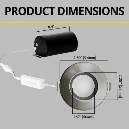 P-7203 3 Inch Round Brushed Nickel 10W, 700 Lumens, 5CCT Slim Light