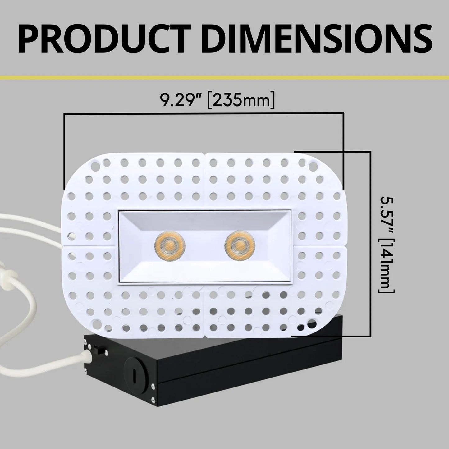 P-7356 1.5 Inch Trimless Ultra-Narrow 2 Head White HO, 30W, 2200 Lumens, 5CCT Recessed Light