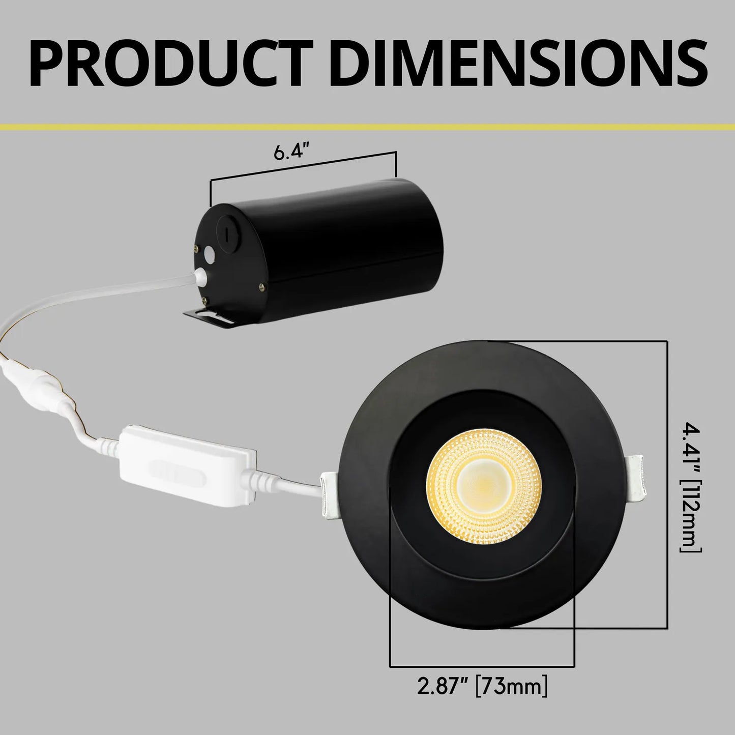 P-7159 3.5 Inch Round Black HO 18-30W, 1700-2700 Lumens 5CCT Recessed Light