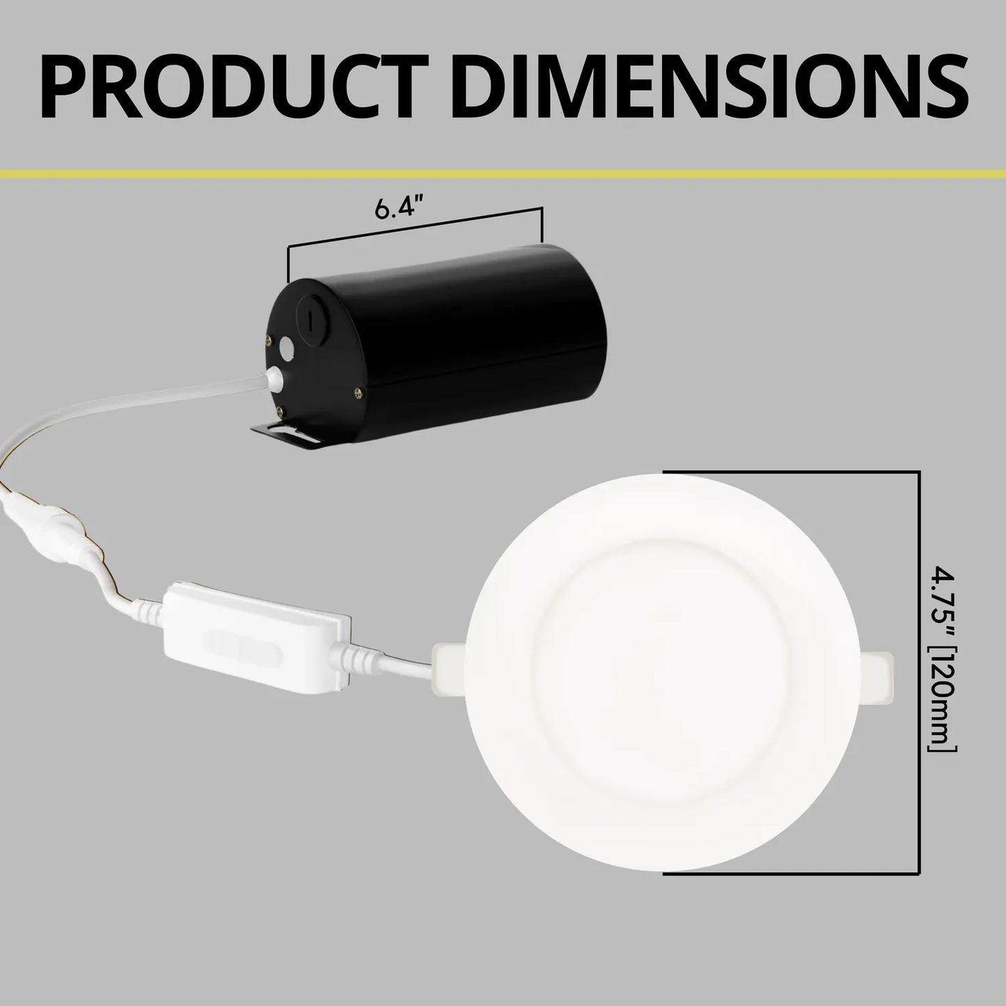 P-7226 4 Inch Economical Round White 10W, 750 Lumens, 5CCT Slim Ultra-Thin Light