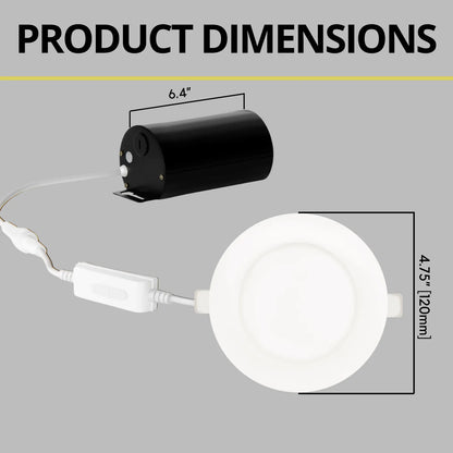 P-7226 4 Inch Economical Round White 10W, 750 Lumens, 5CCT Slim Ultra-Thin Light