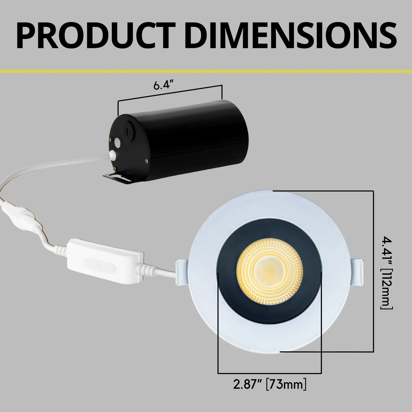P-7161 3.5 Inch Round Two-Tone HO 18-30W, 1700-2700 Lumens 5CCT Recessed Light