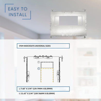 P-5268 4 inch Multiple Universal New Construction Plate for LED Recessed Lighting Kits