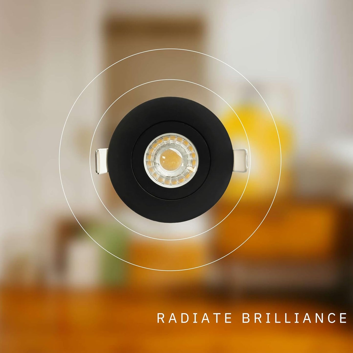 P-6540 3 Inch Gimbal Round, Black Finish 8 Watts, 700 Lumens 5CCT Recessed Light