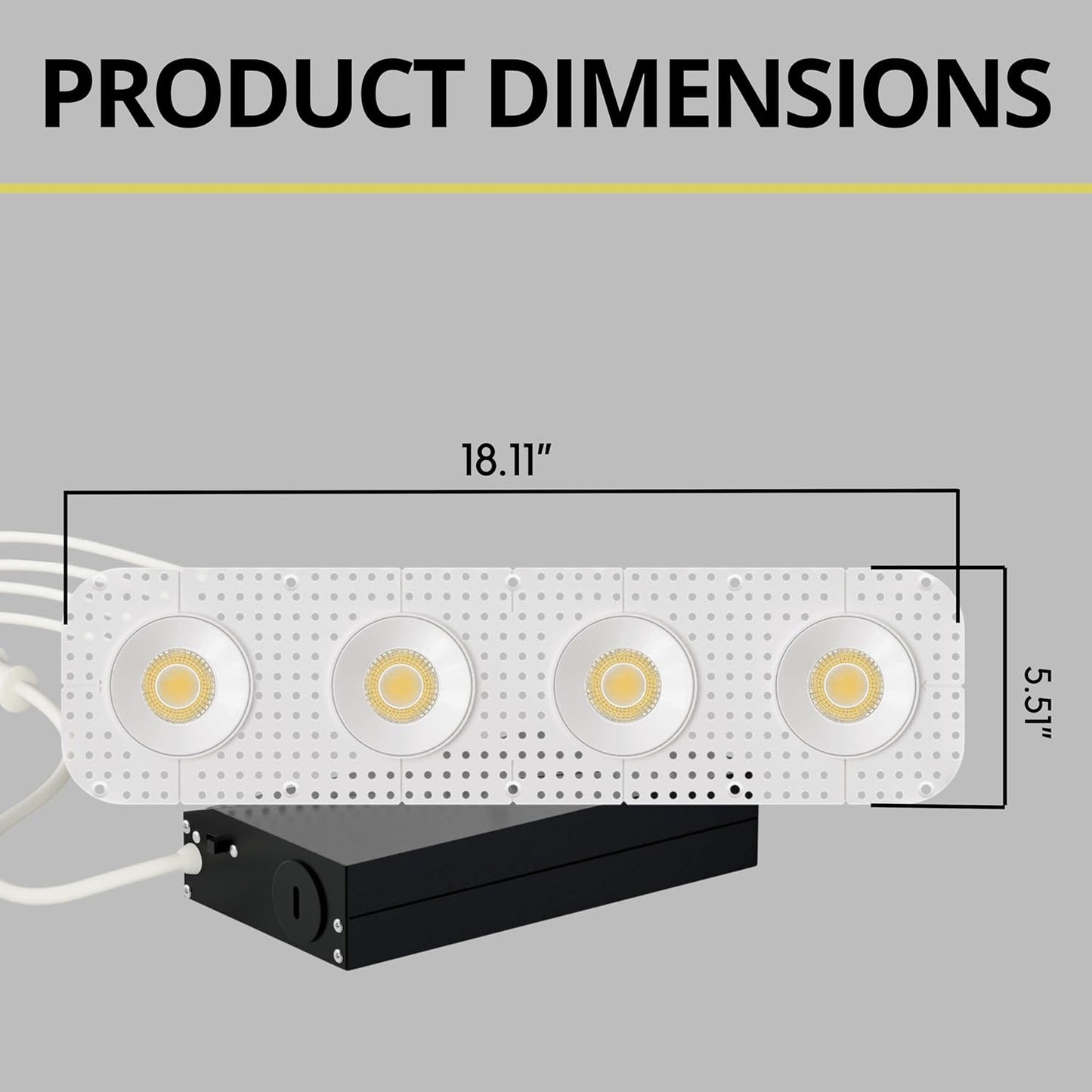 P-7415 3 inch Trimless 4 Head Round White 36W, 3400 Lumens, 5CCT Recessed Light