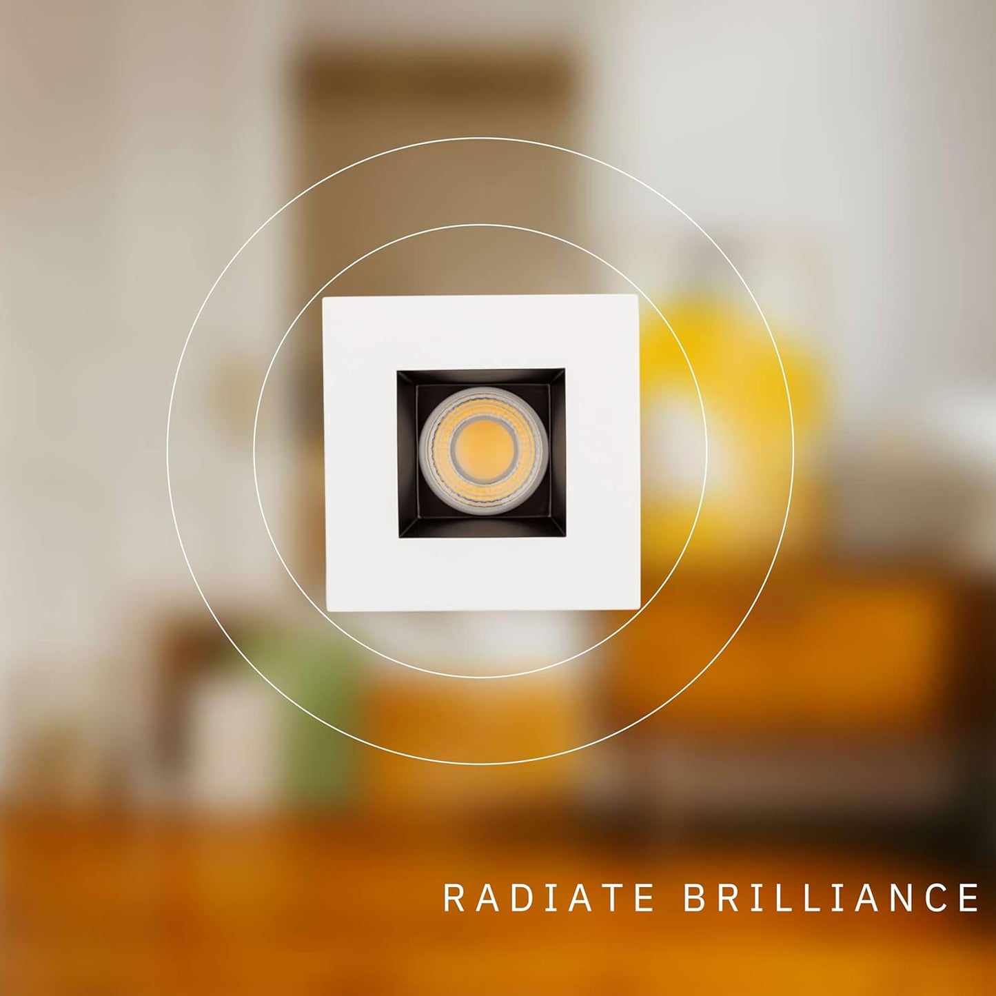 P-6012 3 Inch Two-Tone Square 15W 1400 Lumens 5CCT Recessed Light