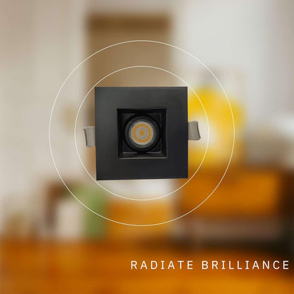 P-5454 2 Inch Square Black 5W 400 Lumens 5CCT Gimbal Light