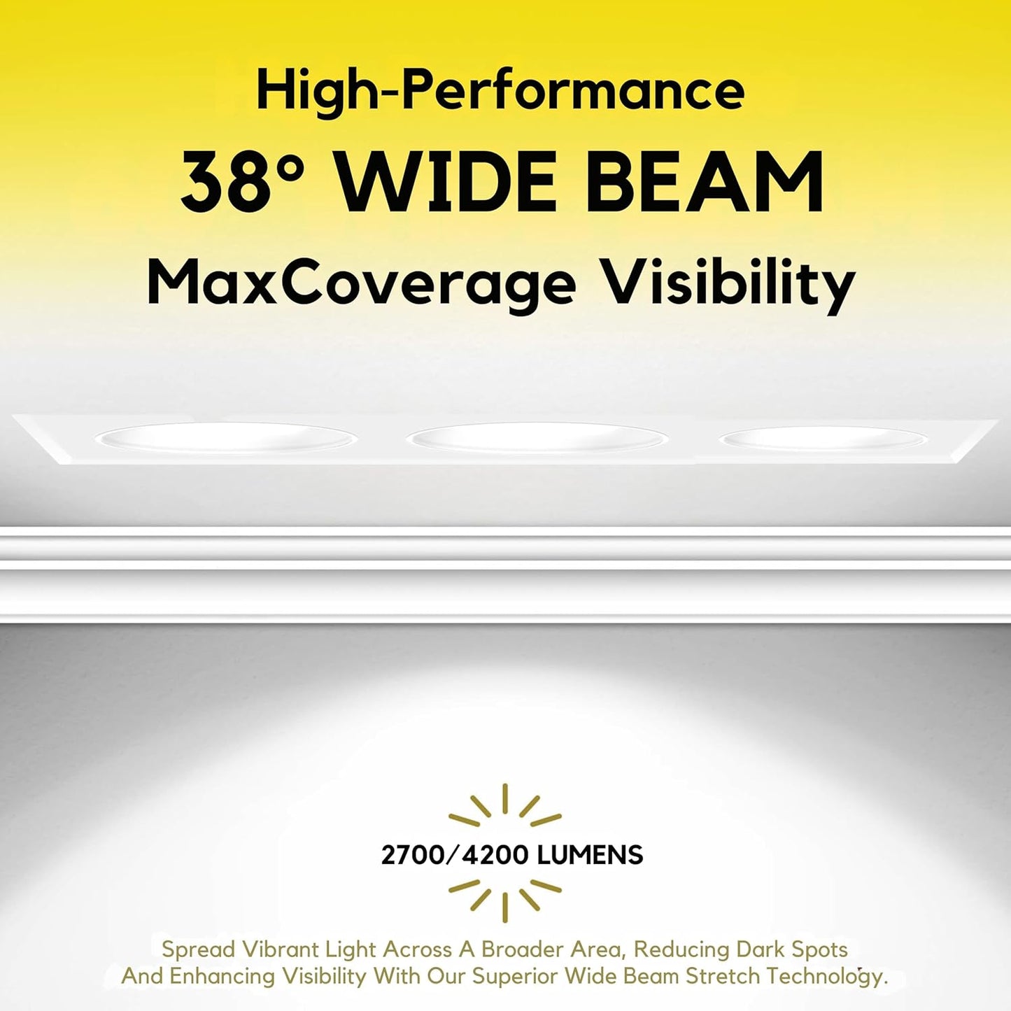 P-7441 3.5 inch Trimless 3 Head Round White, 27/45, 2700/4200 Lumens, 5CCT Recessed Light