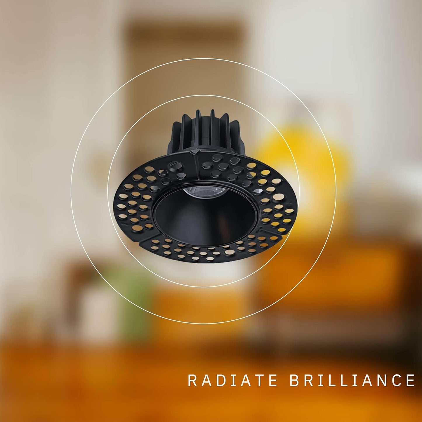 P-6380 2 Inch Trimless Round Black 8W 700 Lumens 5CCT Recessed Light