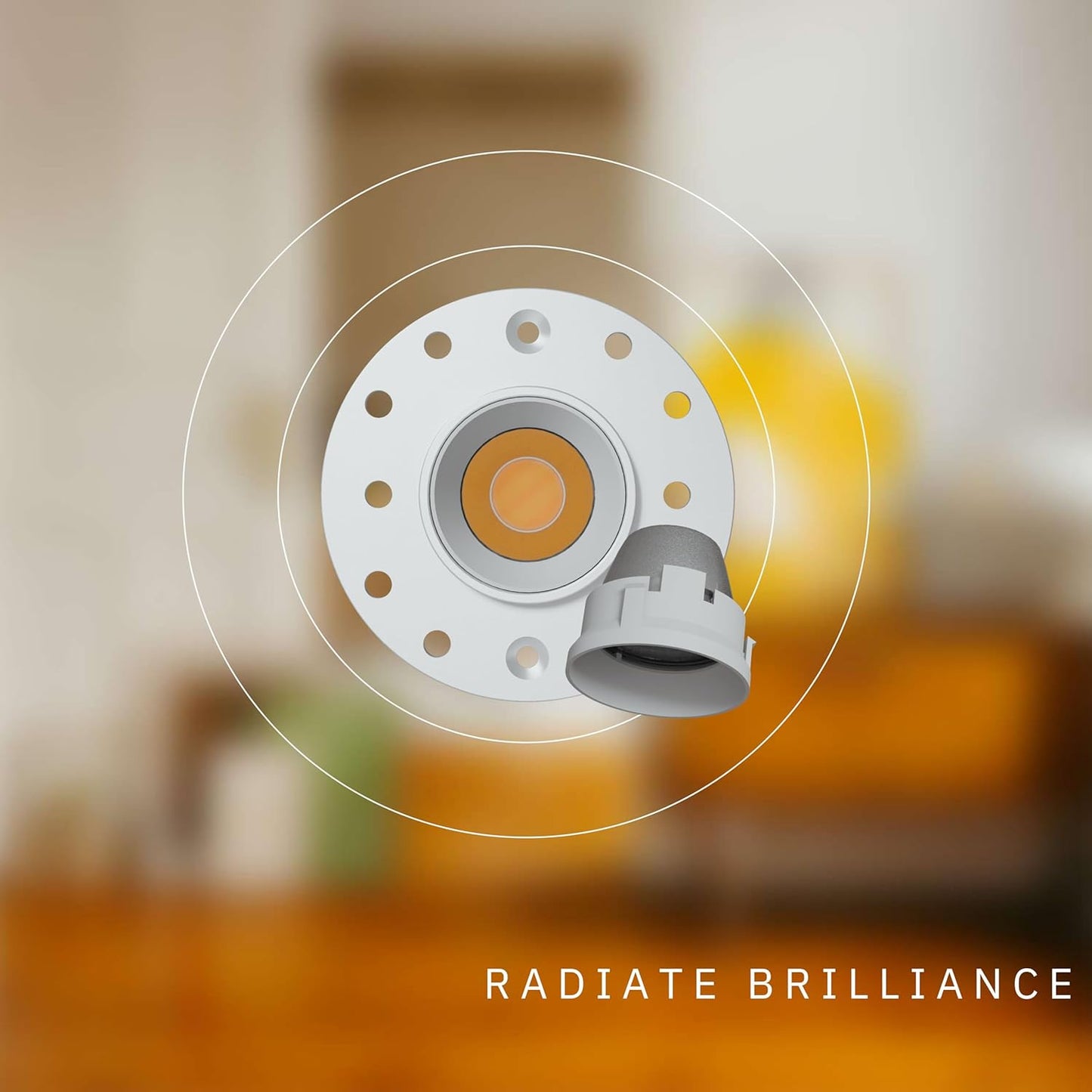 P-6560 1 Inch Trimless Round, White Finish 15 Watts, 1200 Lumens 5CCT Recessed Light