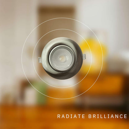 P-5106 4 Inch Round Brushed Nickel 14W 1100 Lumens 5CCT Gimbal Light