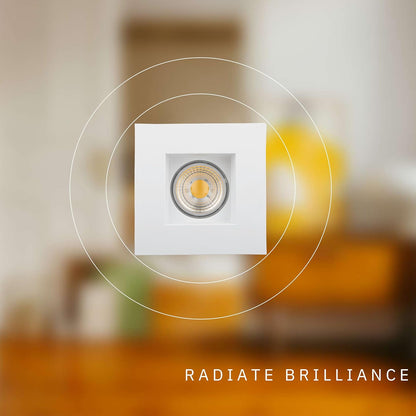 P-5751 4 Inch Square White Smooth 15W 1100 Lumens Soft White 27k Recessed Light