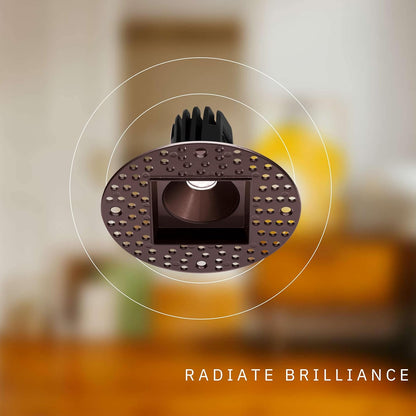 P-6363 1.5 Inch Trimless Square Bronze 7W 600 Lumens 5CCT Recessed Light