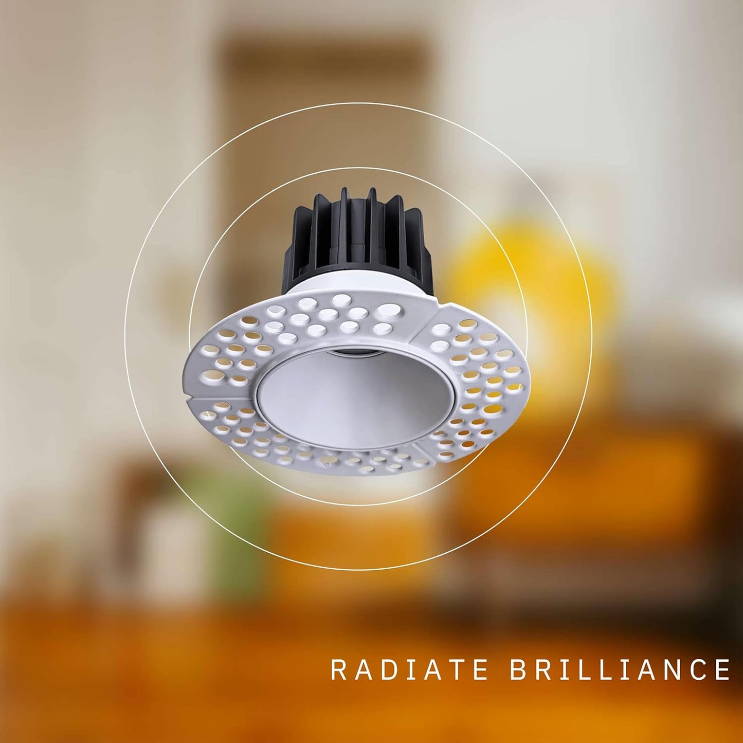 P-6349 2 Inch Trimless Round White 8W 700 Lumens 5CCT Recessed Light