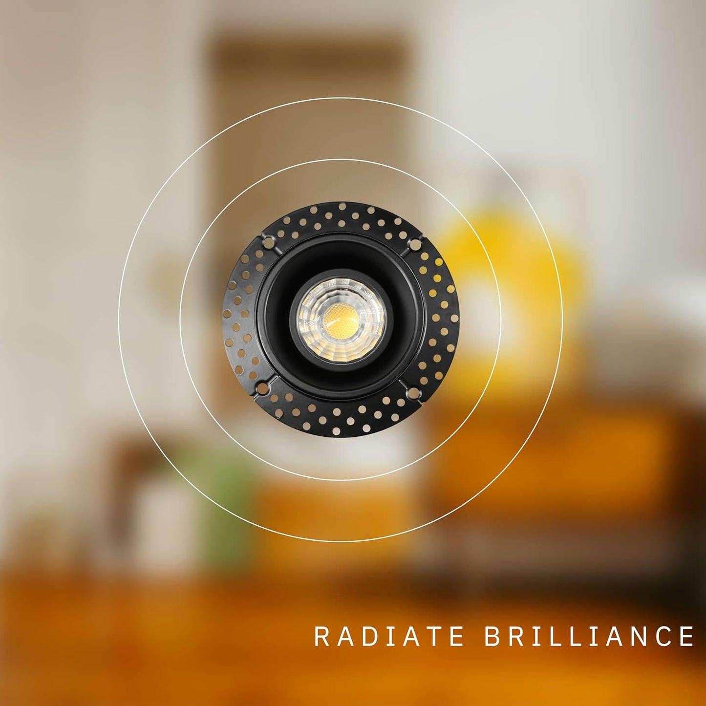 P-5440 3 Inch Trimless Round Black 8W 600 Lumens 5CCT Gimbal Light
