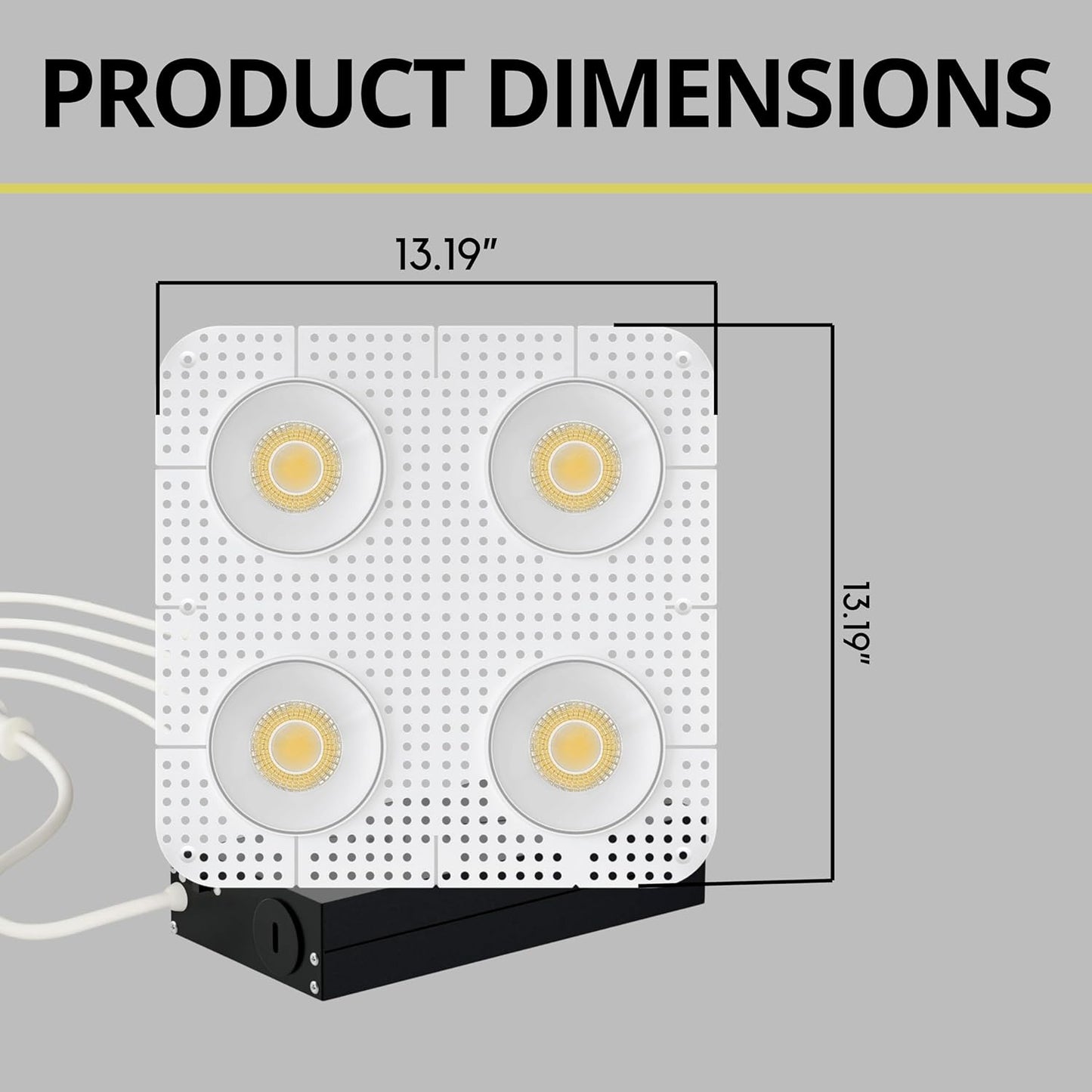 P-7468 4 inch Trimless Quadruple Head Round White HO, 80/128W, 9000/12000 Lumens, 5CCT Recessed Light