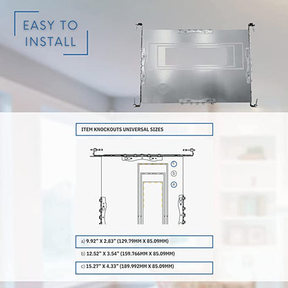P-5270 4 Head Multiple Universal New Construction Plate for LED Recessed Lighting Kits