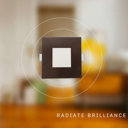 P-6220 4 Inch Square Bronze 12W 850 Lumens 5CCT Slim Light