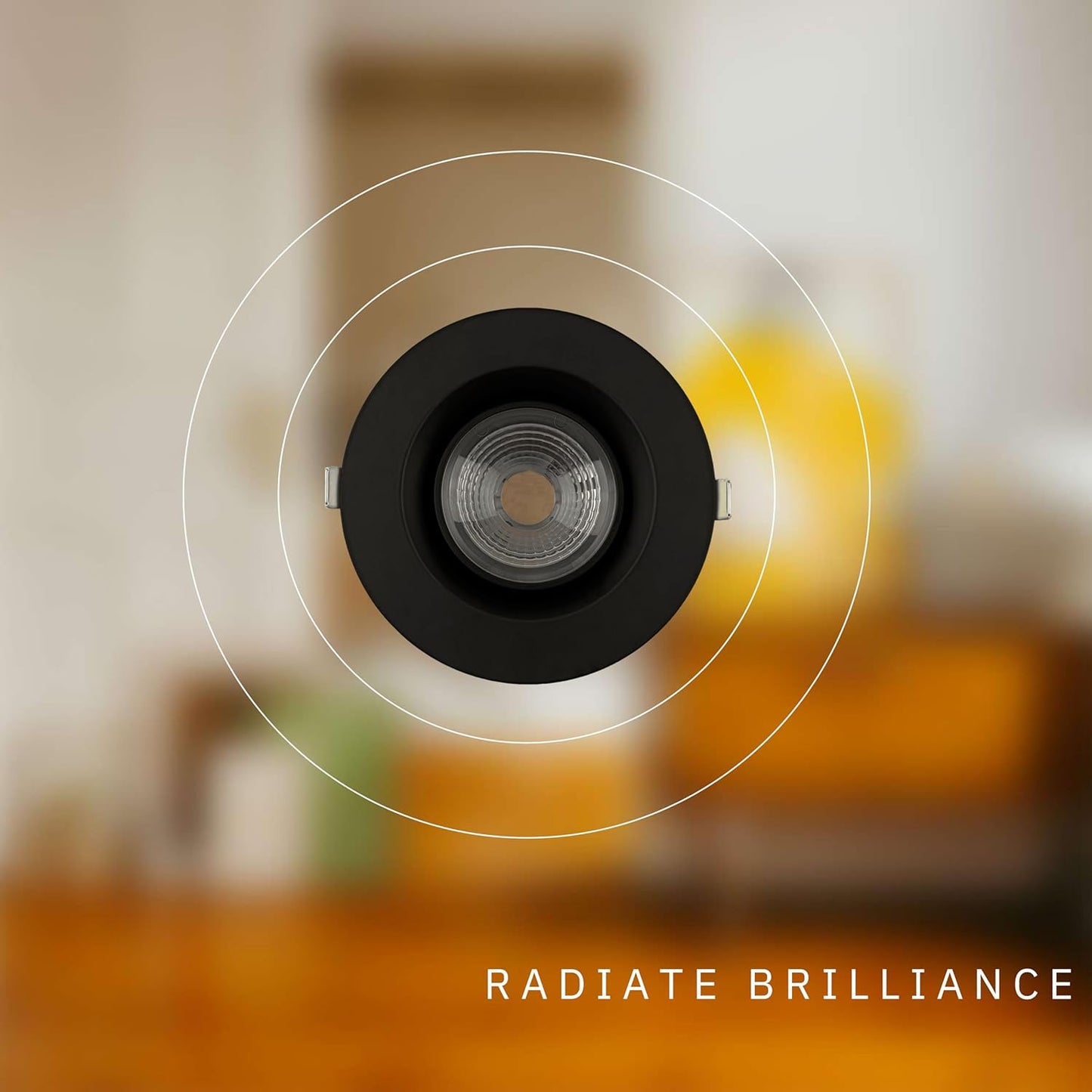 P-5478 4 Inch Round Black 14W 1100 Lumens 5CCT Gimbal Light