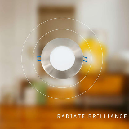 P-5872 3 Inch Round Brushed Nickel 8W 500 Lumens 5CCT Slim Ultra-Thin Light