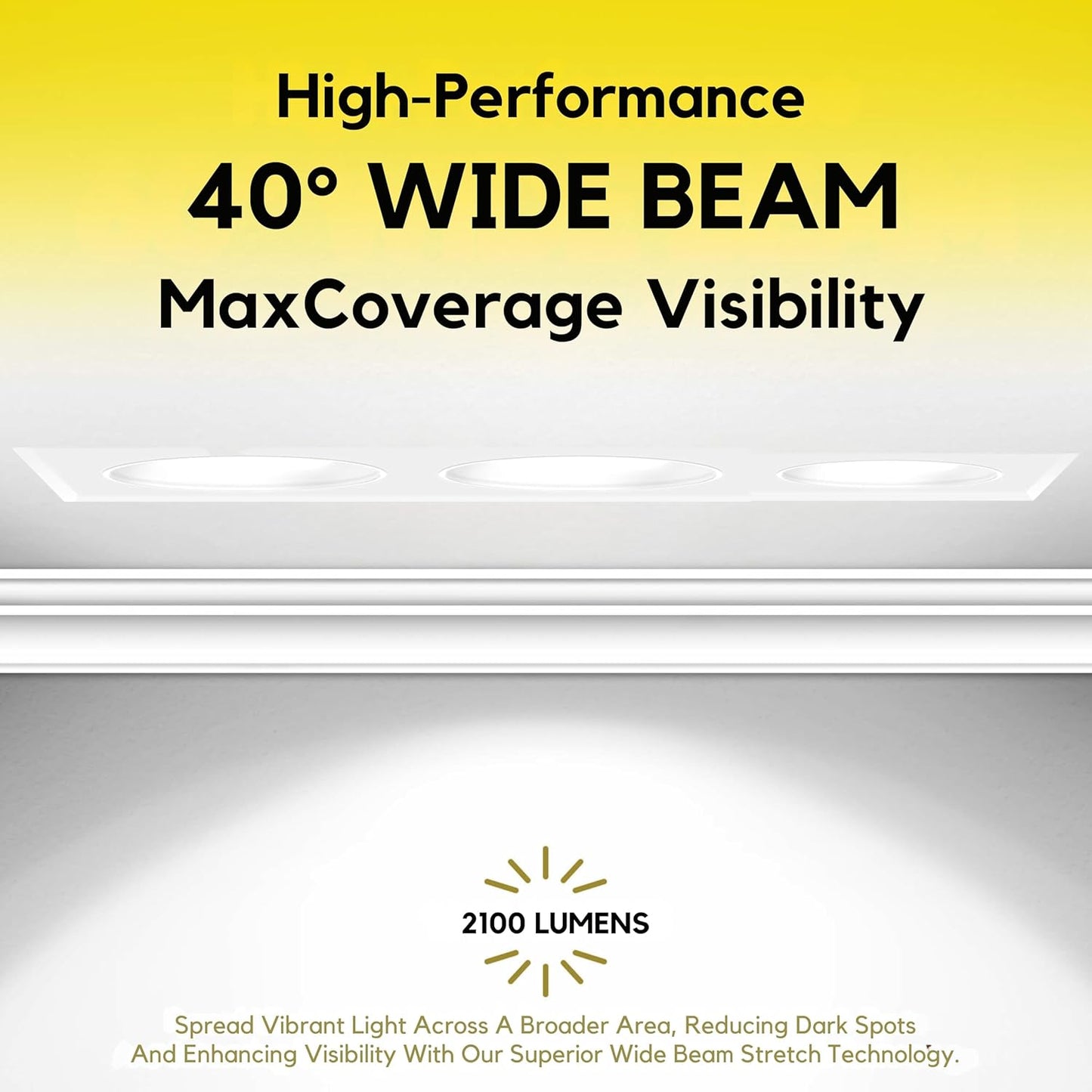 P-7392 2 inch Trimless 3 Head Square White 24W, 2100 Lumens, 5CCT Recessed Light