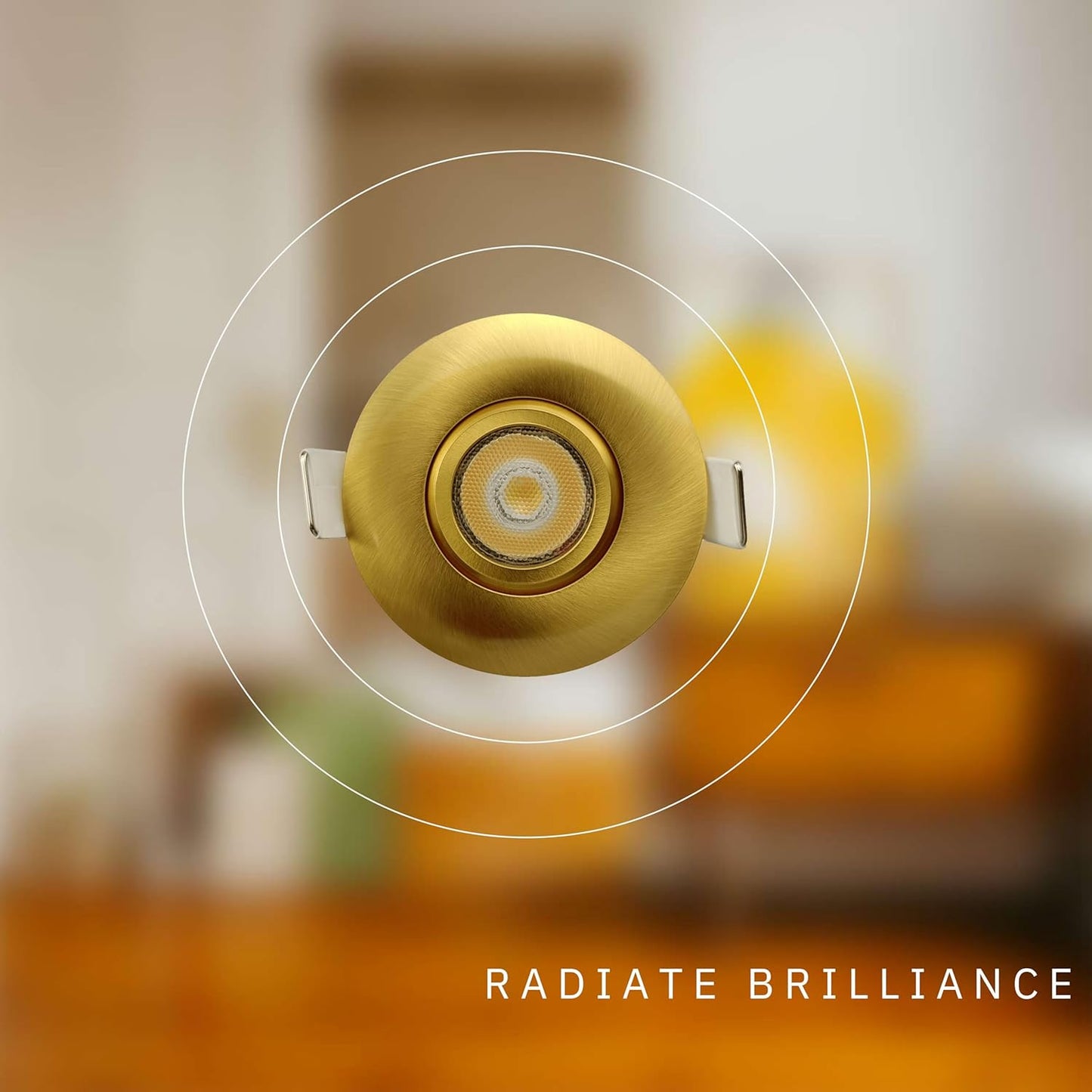 P-5866 2 Inch Round Brushed Brass 5W 450 Lumens 5CCT Gimbal Light