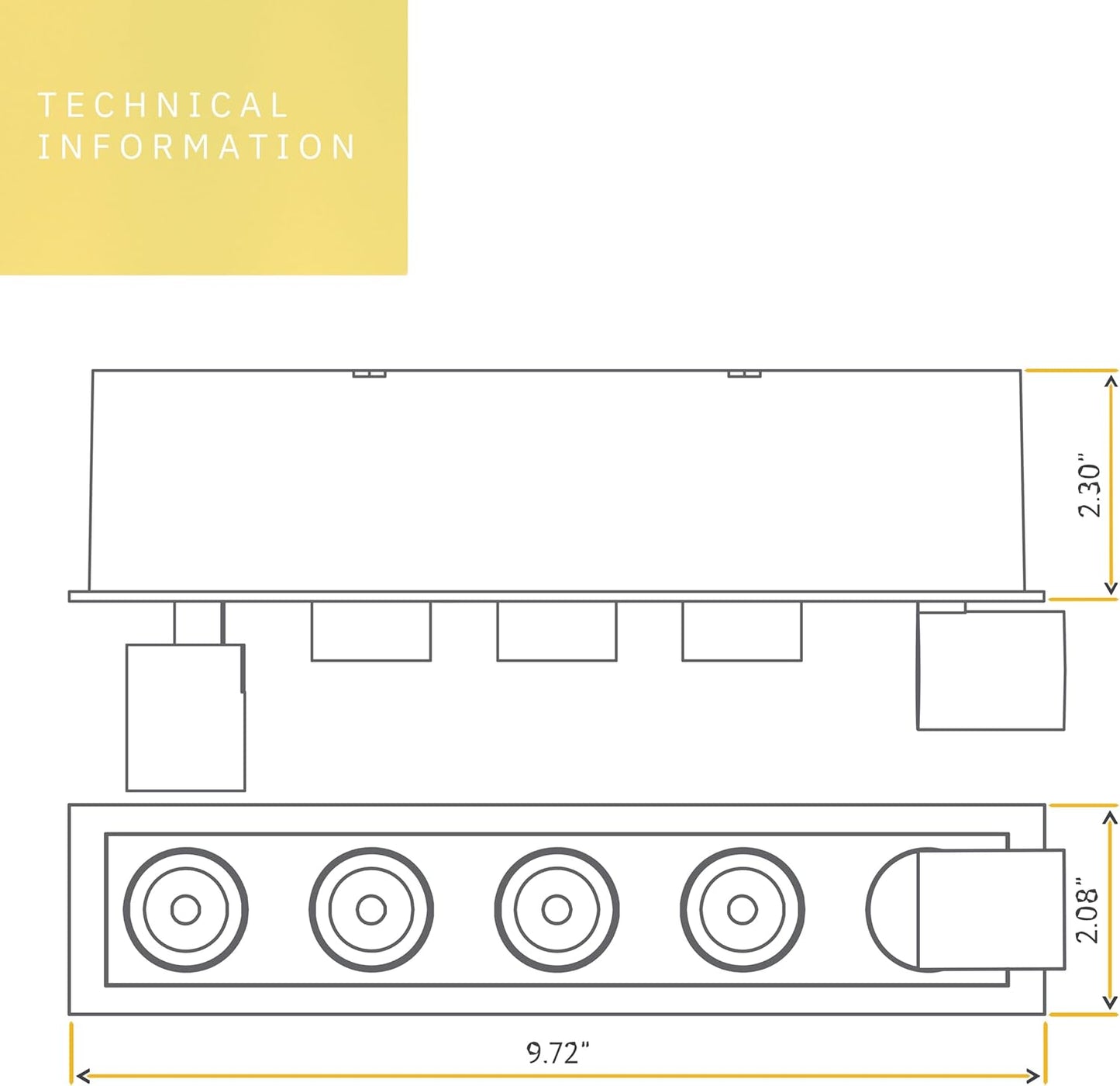 P-6634 2 Inch 5 Head Retractable, White Finish 15 Watts, 980 Lumens 5CCT Recessed Light