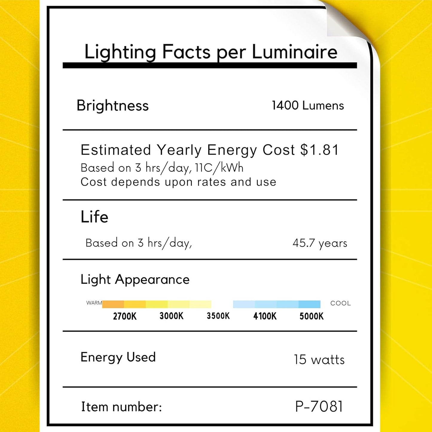 P-7081 3 Inch Millwork Trimless Round Bronze HO 15W, 1400 Lumens 5CCT Recessed Light