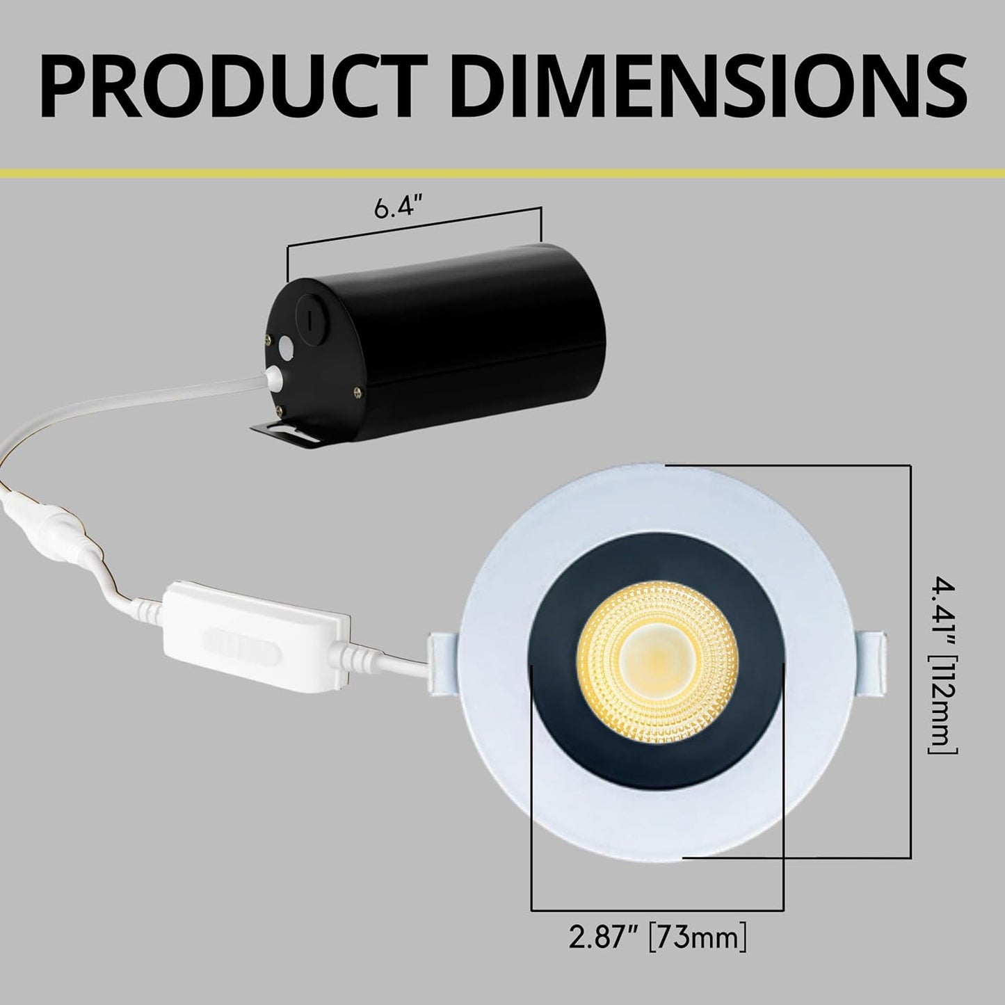 P-7126 3.5 inch Round Two-Tone 15-9W, 1400-900 Lumens 5CCT Recessed Light