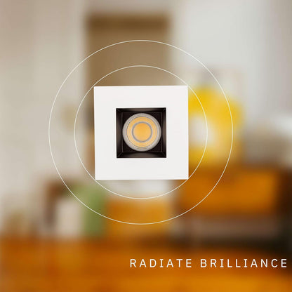 P-6026 3 Inch Two-Tone Square 24W 1800 Lumens 5CCT Recessed Light
