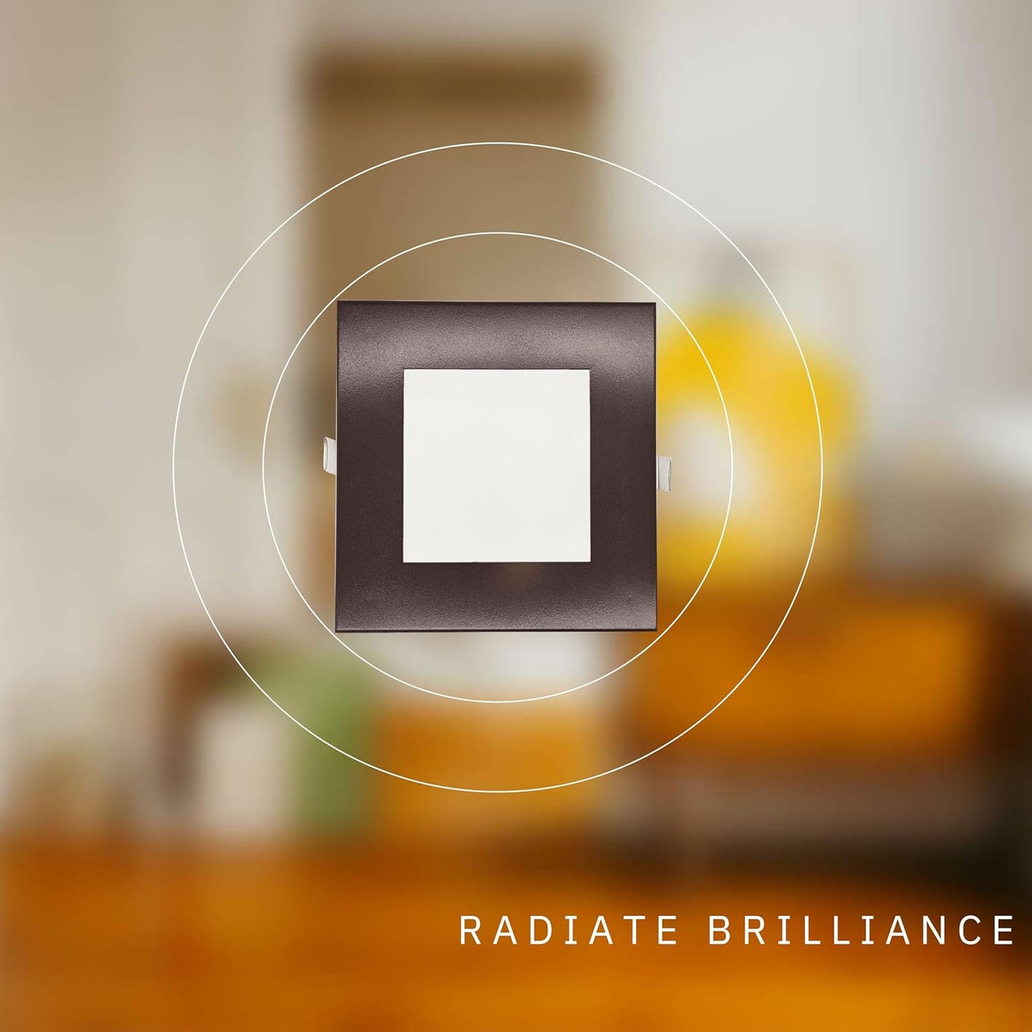 P-5160 6 Inch Square Bronze 18W 1400 Lumens 5CCT Slim Ultra-Thin light