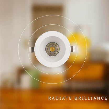 P-5909 4 Inch Round Deep White Smooth 23W 1800 Lumens 5CCT Recessed Light