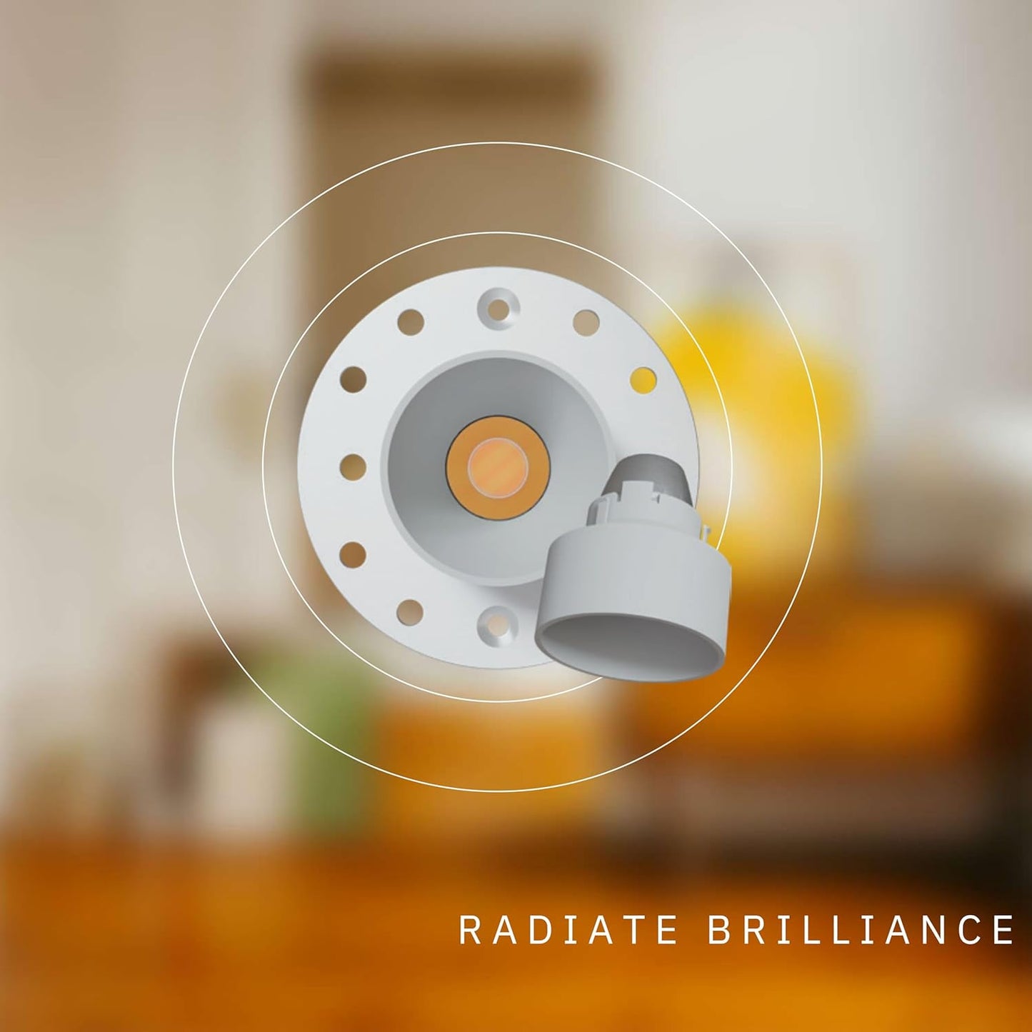P-6580 1 Inch Round Drop, White Finish 15 Watts, 1200 Lumens 5CCT Recessed Light