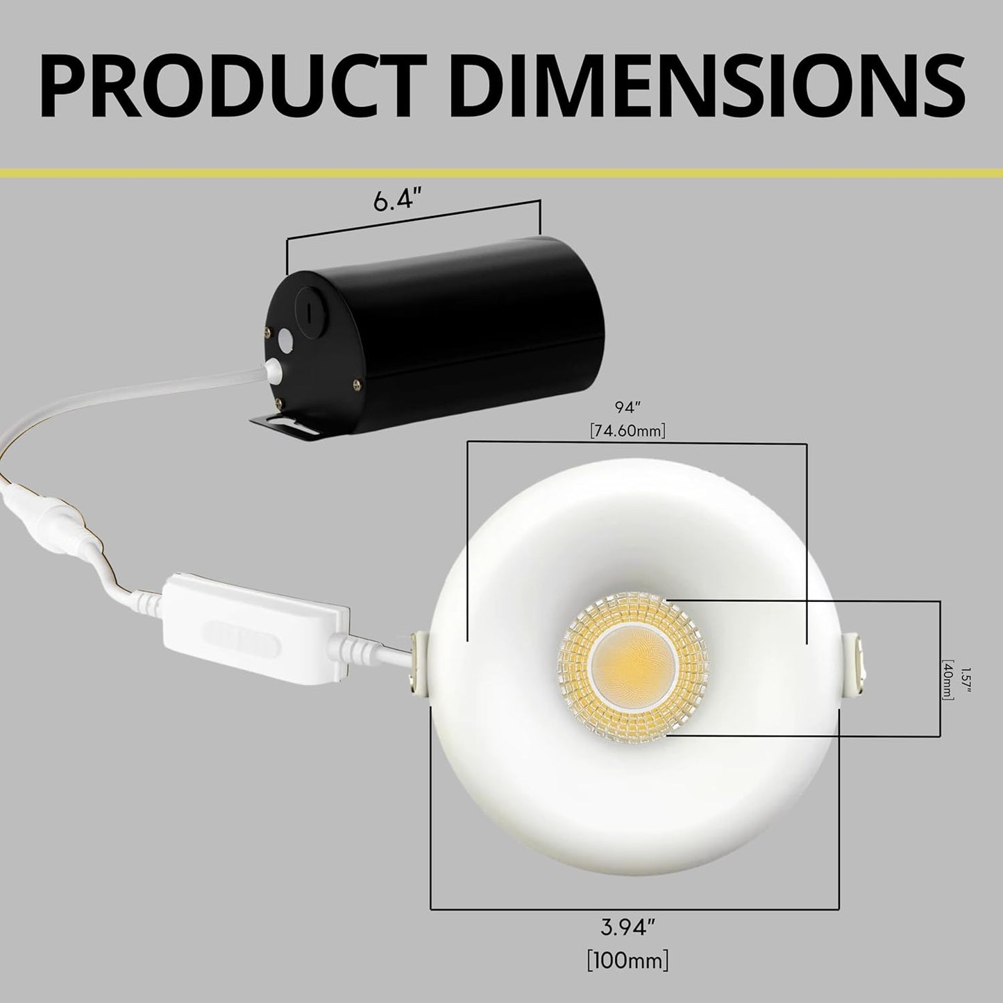 P-7548 3 inch Round Wave White, 8W, 800 Lumens, 5CCT Recessed Light