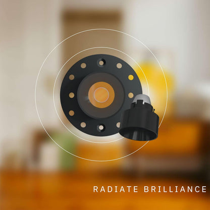 P-6581 1 Inch Round Drop, Black Finish 15 Watts, 1200 Lumens 5CCT Recessed Light