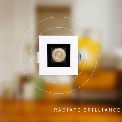P-6523 1 Inch Square Two-Tone Smooth High-Output, 15 Watts, 1100 Lumens 5CCT Recessed Light