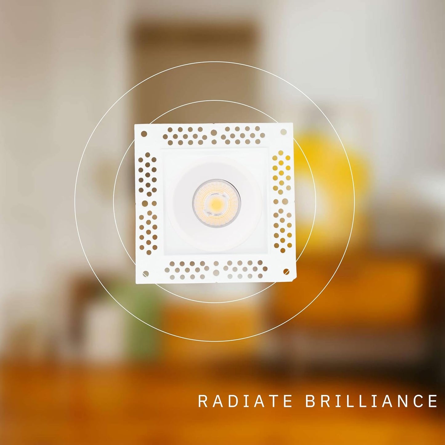 P-6342 2 Inch Trimless Square White Wide Beam 14W 1100 Lumens 5CCT Recessed Light