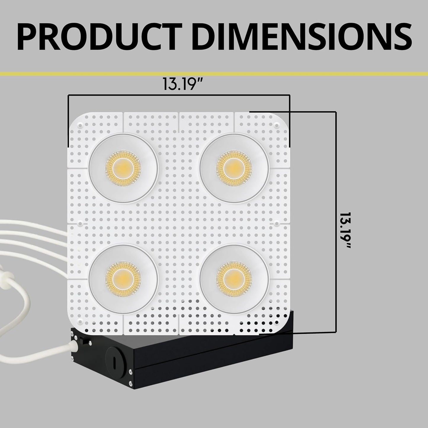 P-7459 4 inch Trimless Quadruple Head Round White, 60/88W, 6400/9600 Lumens, 5CCT Recessed Light