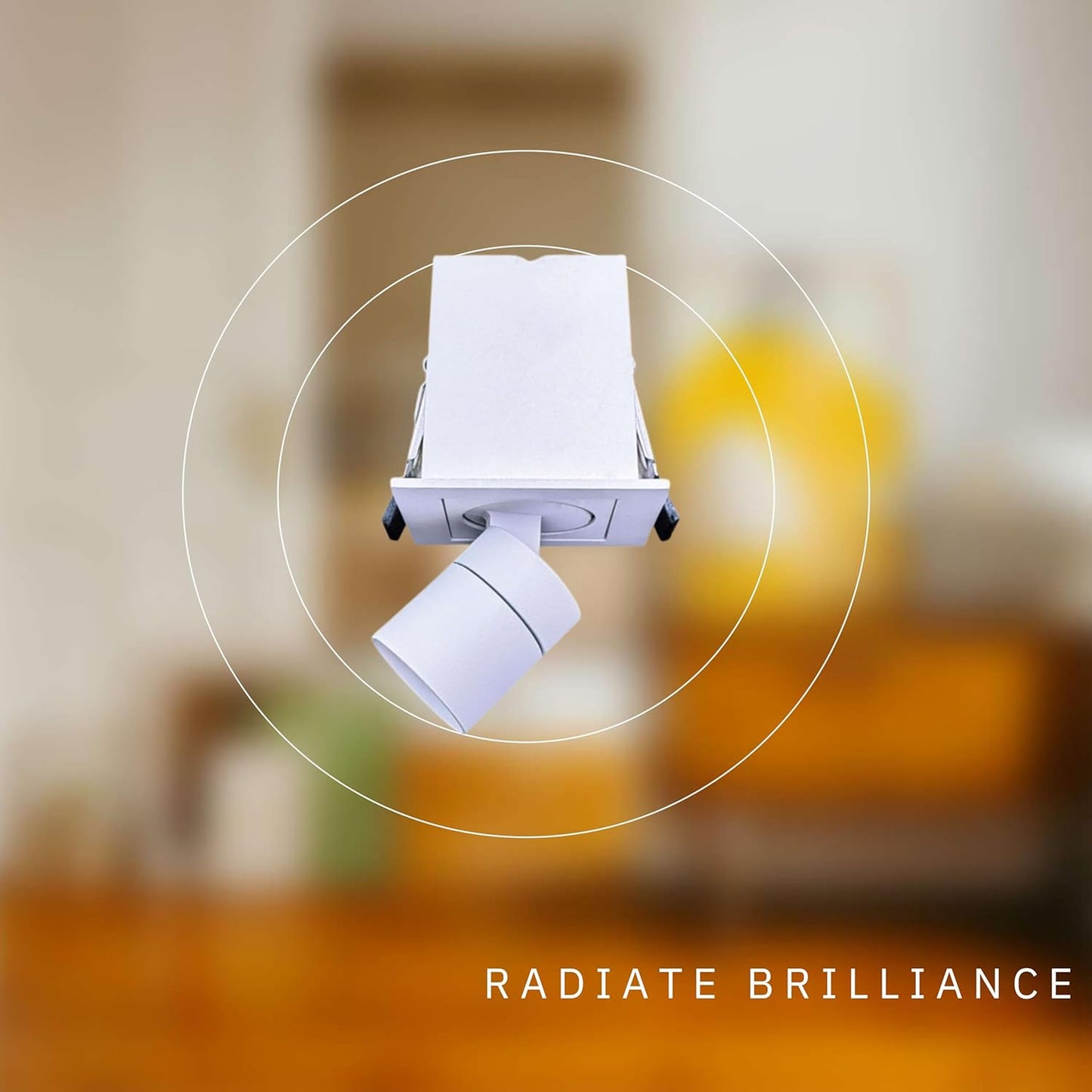 P-6632 2 Inch Retractable Square, White Finish 3 Watts, 170 Lumens 5CCT Recessed Light