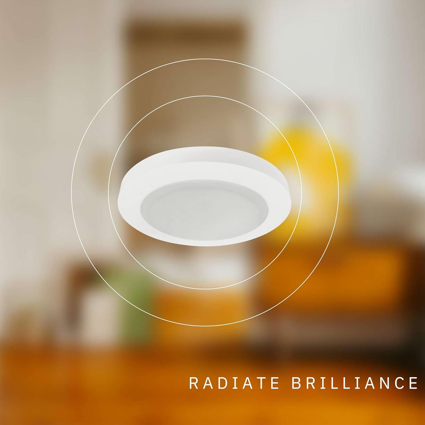 P-5183 6 Inch Round White 15W 1050 Lumens Super White 5k Disk Light