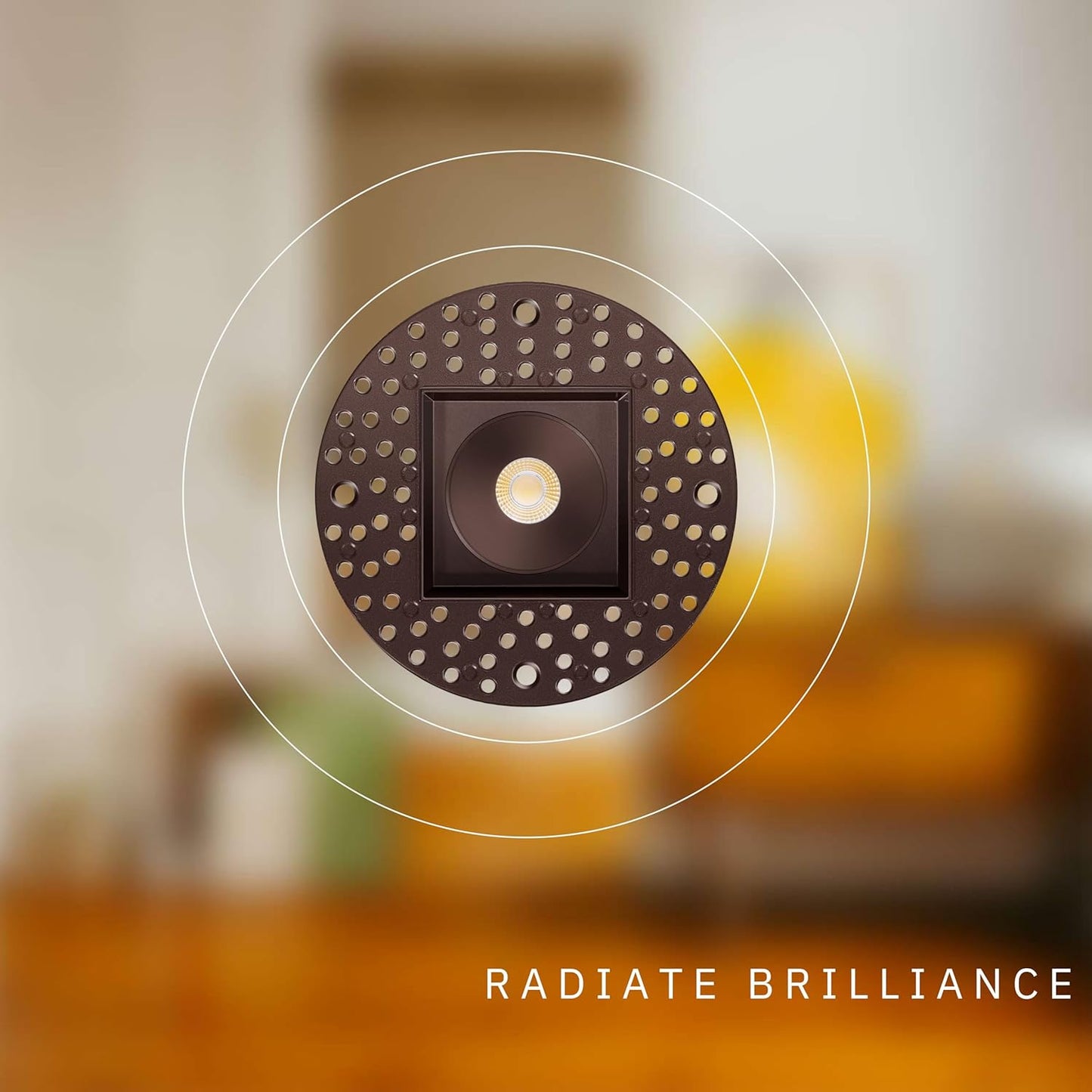 P-6513 1.5 Inch Trimless Square, Bronze Finish 15 Watts, 1100 Lumens 5CCT Recessed Light