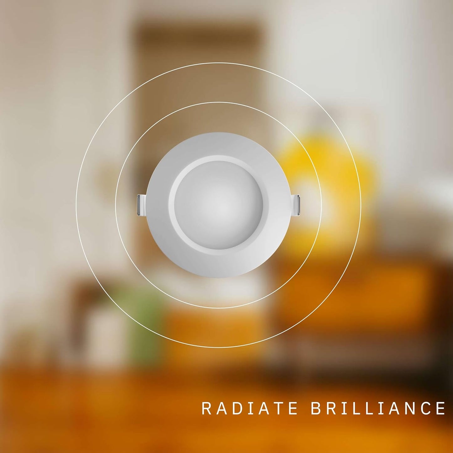 P-5133 4 Inch Round White 15W 1200 Lumens 5CCT Slim Light
