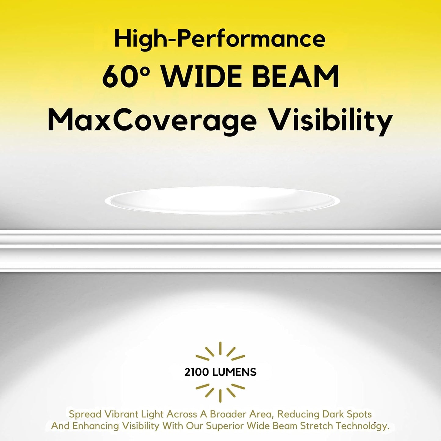 P-7435 3 inch Trimless Single Head Square White HO, 24W, 2100 Lumens, Non-IC, 5CCT Recessed Light