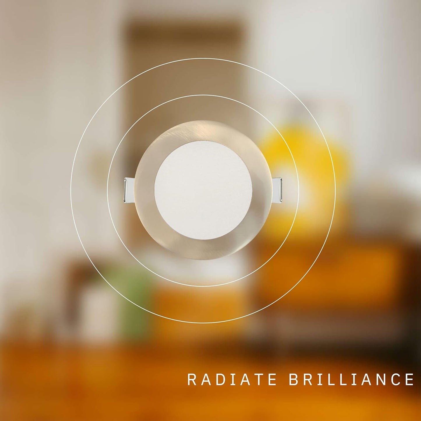 P-6211 6 Inch Round Brushed Nickel 18W 1600 Lumens 5CCT Slim Light