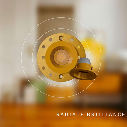P-6574 1 Inch Round, Brass Finish 15 Watts, 1200 Lumens 5CCT Recessed Light