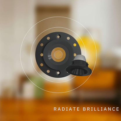 P-6571 1 Inch Round, Black Finish 15 Watts, 1200 Lumens 5CCT Recessed Light