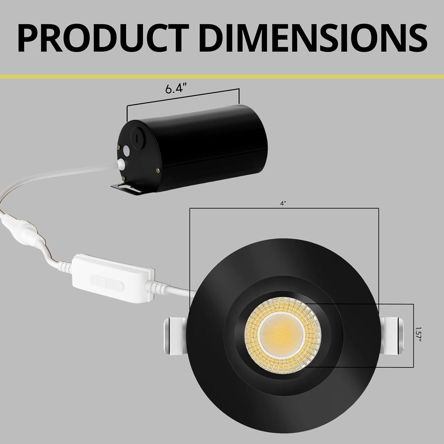 P-7519 3 inch Regress Gimbal Round Black HO, 24W, 2100 Lumens, 5CCT Recessed Light
