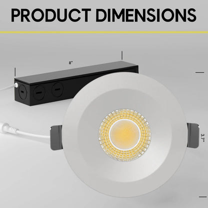 P-7492 3 inch Round White Ultra-Shallow Trim HO, 15/20W, 1400/2100 Lumens, 5CCT Recessed Light