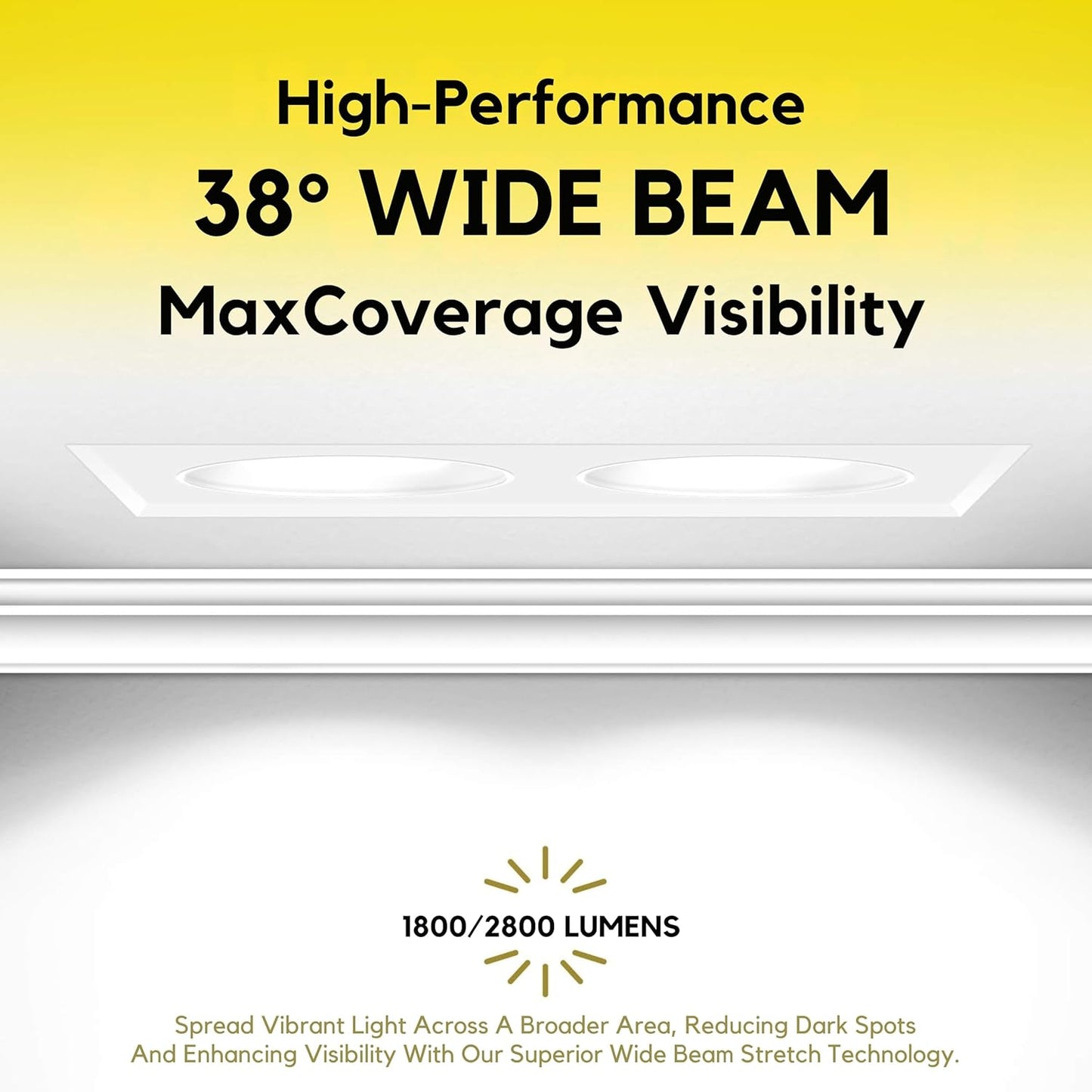P-7440 3.5 inch Trimless 2 Head Round White, 18/30W, 1800/2800 Lumens, 5CCT Recessed Light